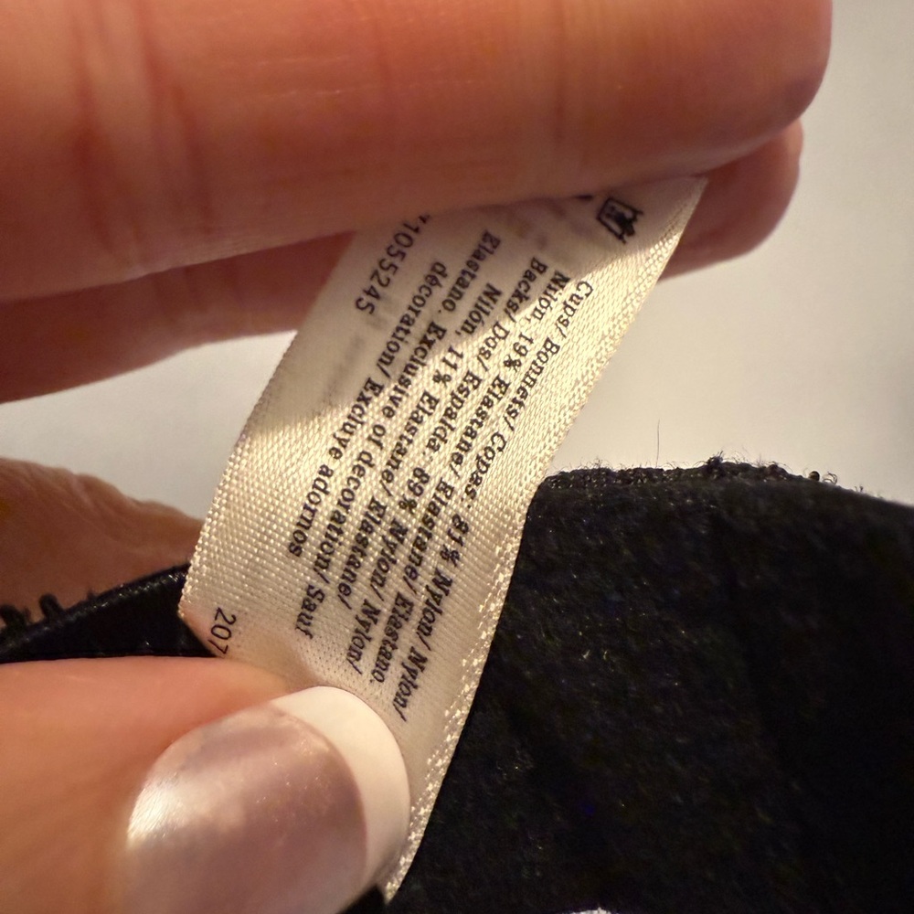 Maidenform-Women’s Classic Black Bra dice Size 38C NWOT - Picture 6 of 8